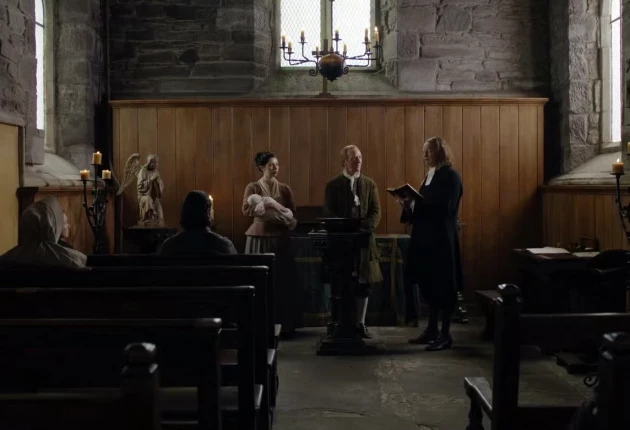 Промо-кадр из 7 серии 1 сезона сериала Чужестранка: Кровь от крови моей 2025г